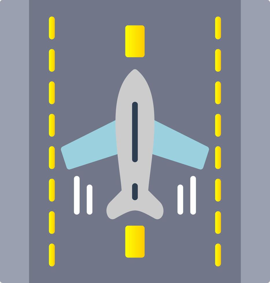 Landung Flugzeug eben Gradient Symbol vektor