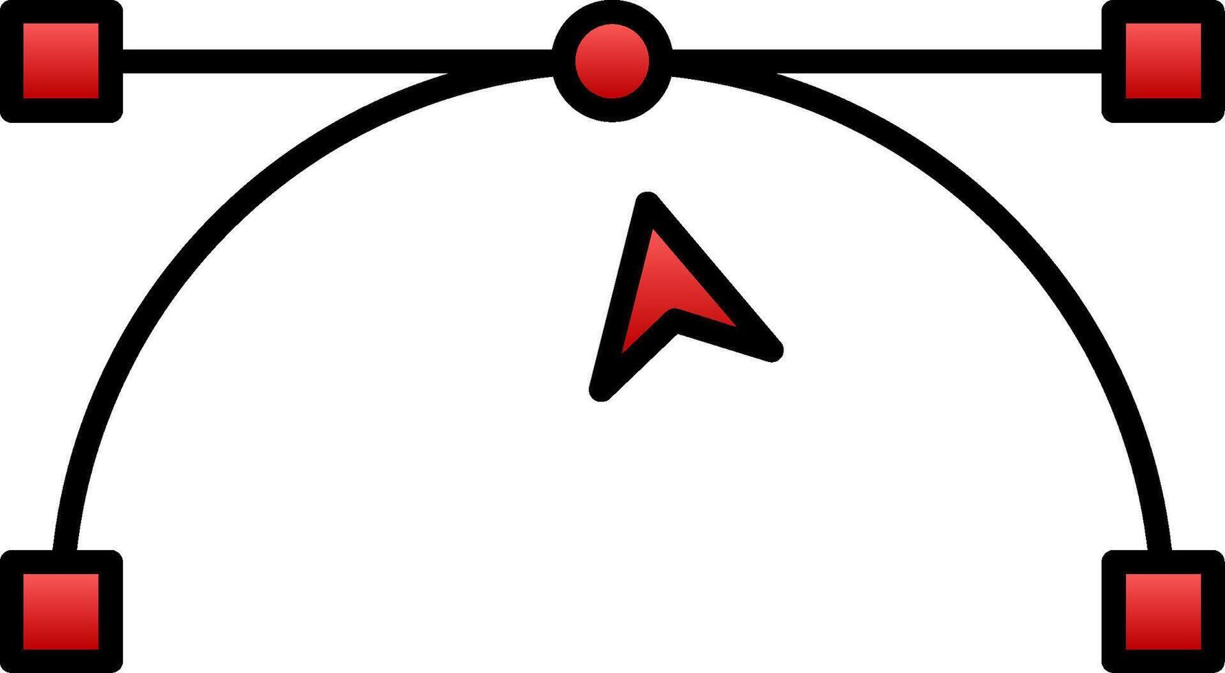 Anker Punkt Linie gefüllt Gradient Symbol vektor