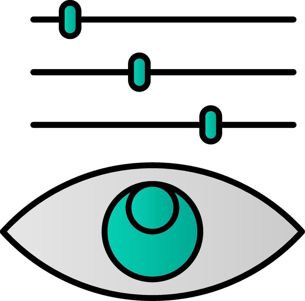 Farbe Einstellung Linie gefüllt Gradient Symbol vektor