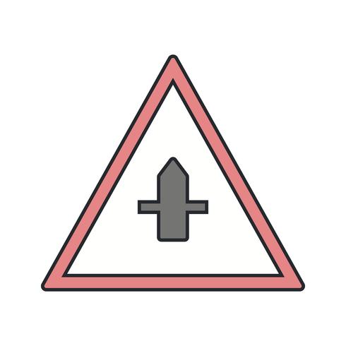 Vektor Minor Cross Straßenschild-Symbol