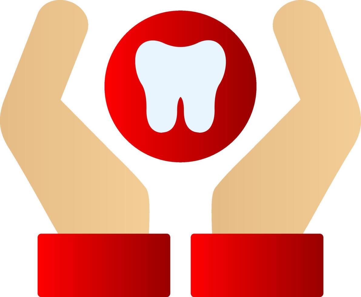 Dental Pflege eben Gradient Symbol vektor