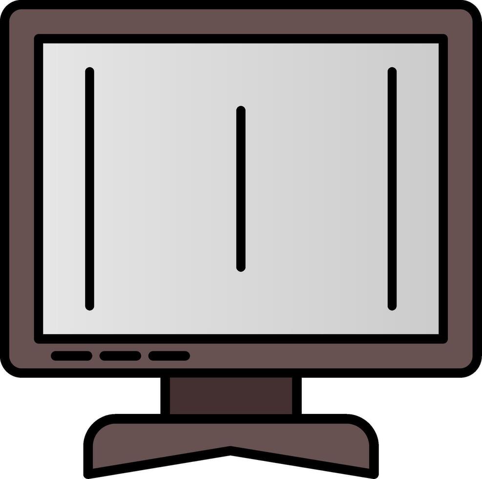 Monitor Linie gefüllt Gradient Symbol vektor