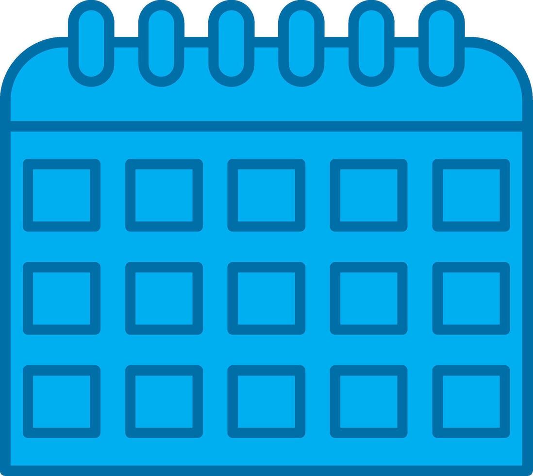 Kalender gefüllt Blau Symbol vektor