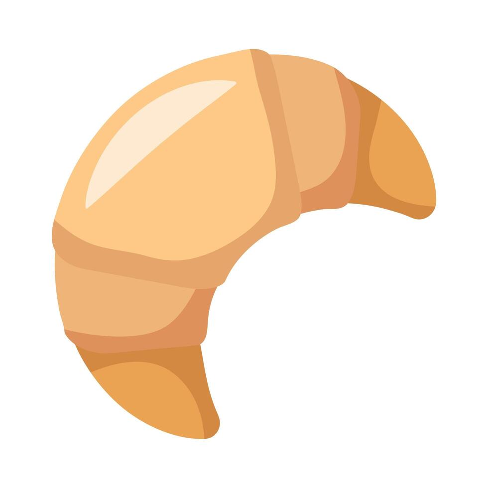 Croissant Brot leckeres Essen Symbol vektor