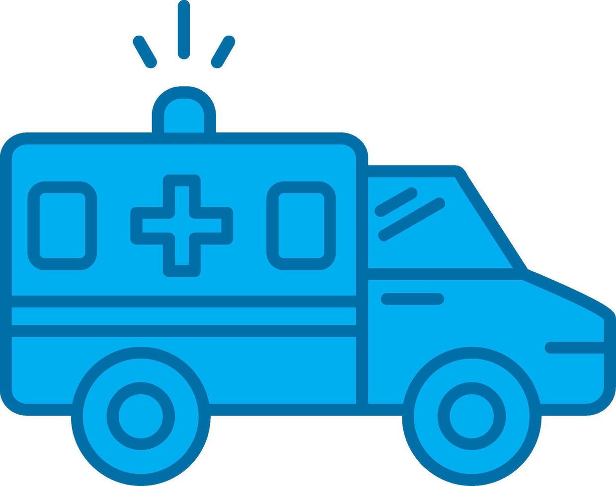 Krankenwagen gefüllt Blau Symbol vektor