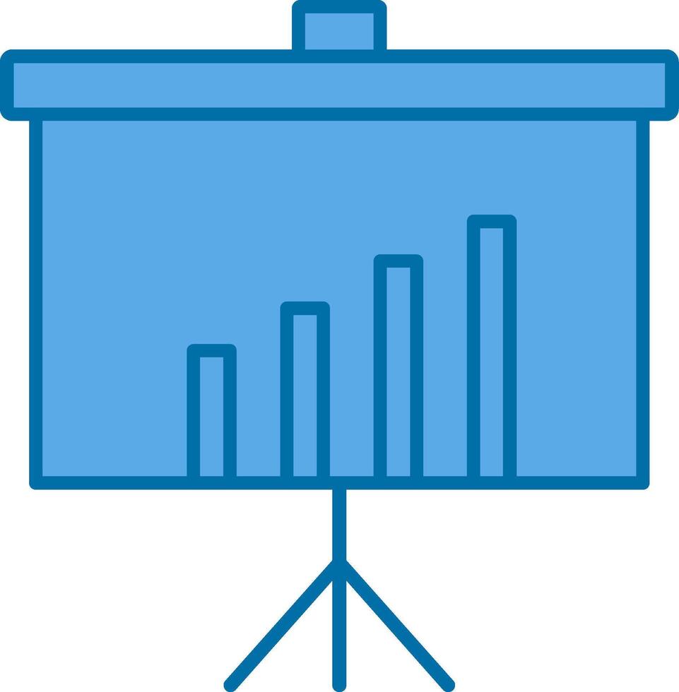 Präsentation gefüllt Blau Symbol vektor