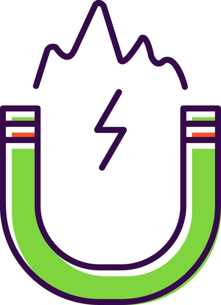 elektromagnetisch gefüllt Symbol vektor