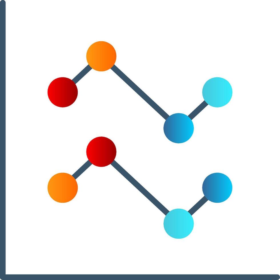 Linie Diagramm eben Gradient Symbol vektor