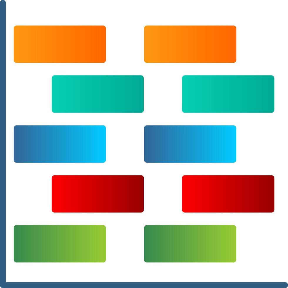 gantt Diagramm eben Gradient Symbol vektor