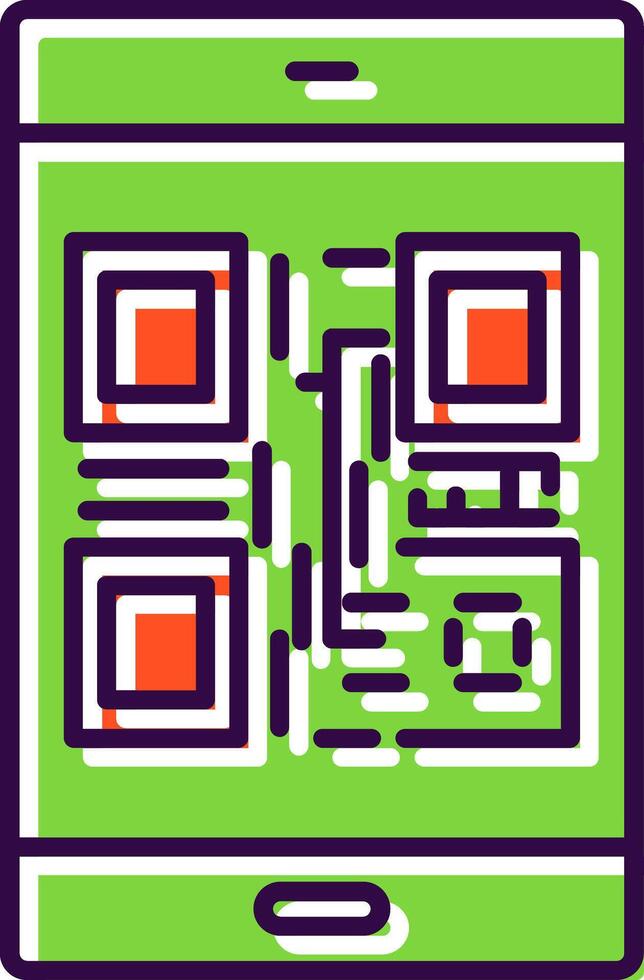 qr Code gefüllt Symbol vektor