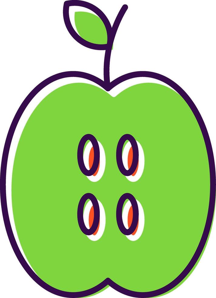 Apfel gefüllt Symbol vektor