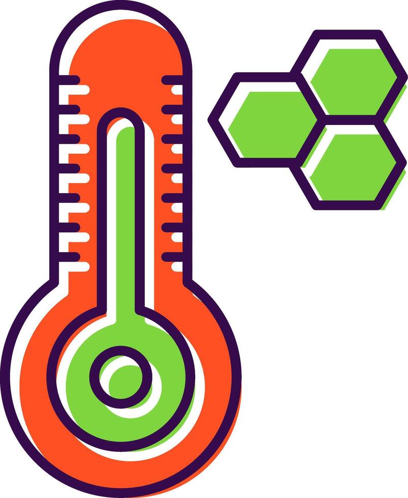 Thermometer gefüllt Symbol vektor