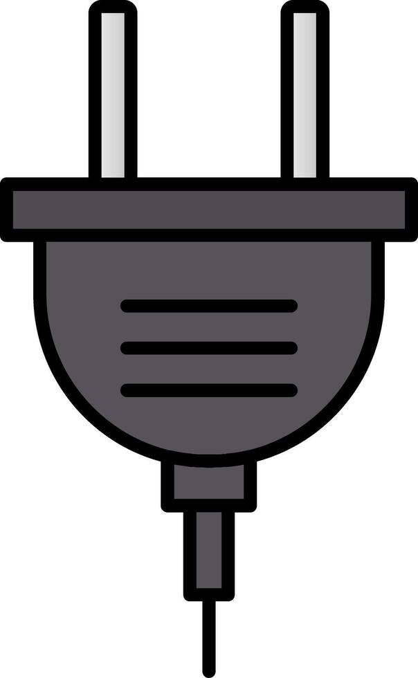 Leistung Stecker Linie gefüllt Gradient Symbol vektor