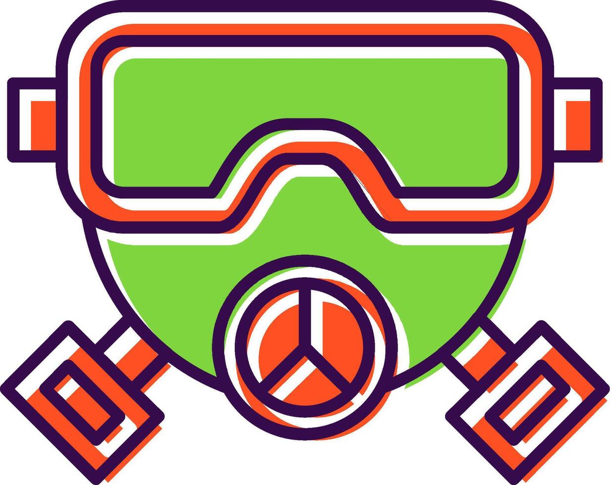 Gas Maske gefüllt Symbol vektor