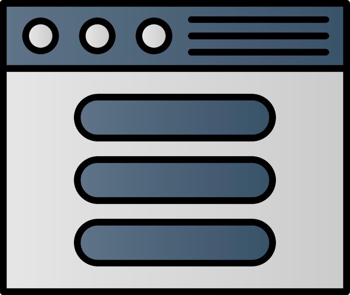 Prozess Linie gefüllt Gradient Symbol vektor