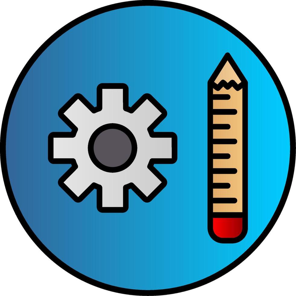 Werkzeuge Linie gefüllt Gradient Symbol vektor