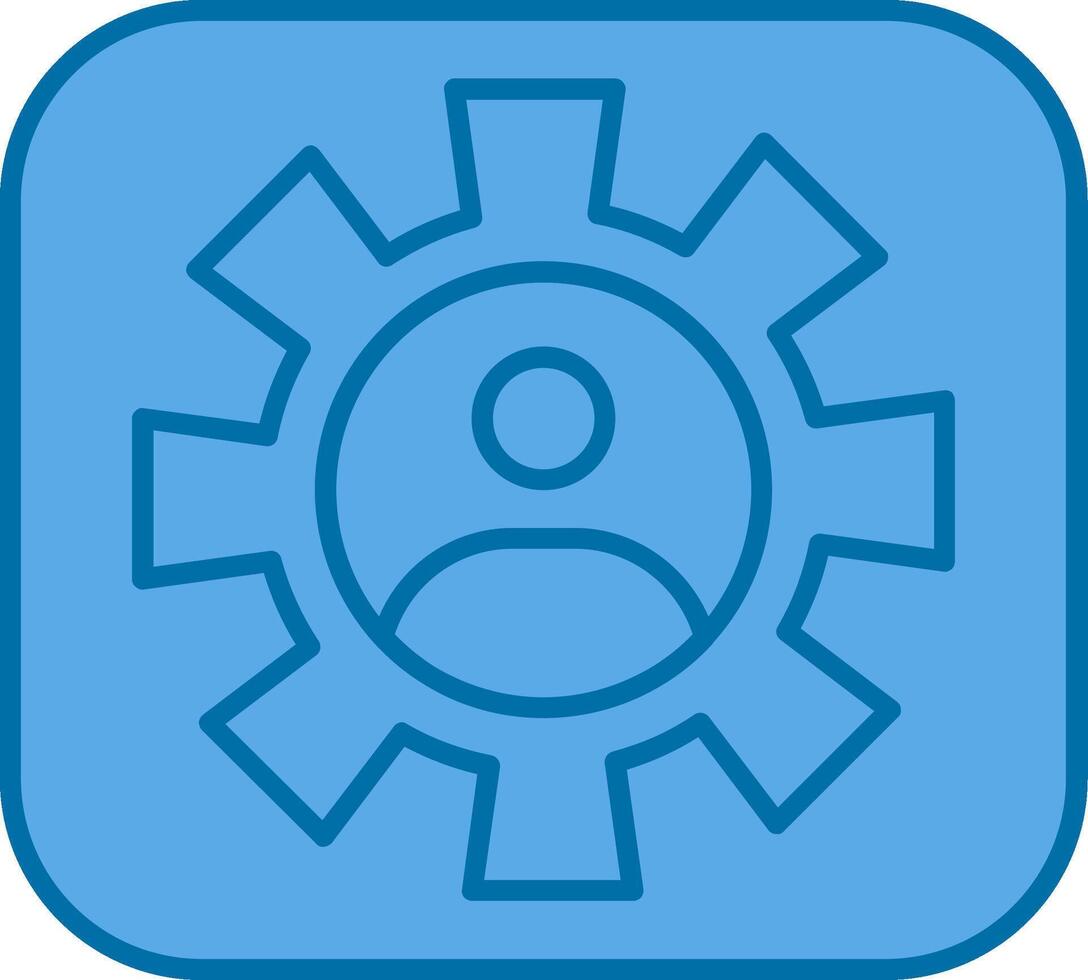 Rahmen gefüllt Blau Symbol vektor