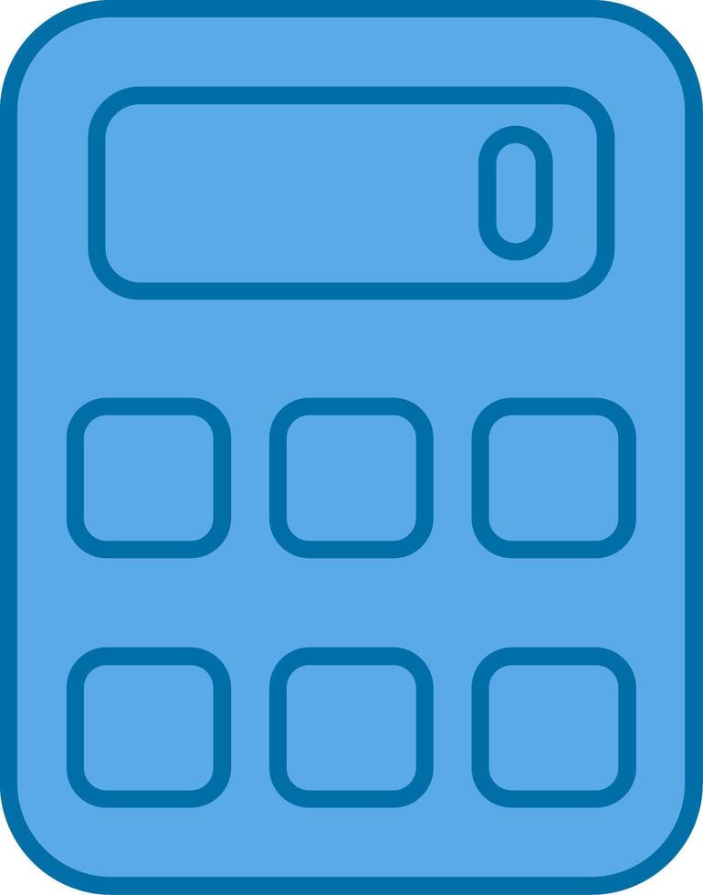 Taschenrechner gefüllt Blau Symbol vektor