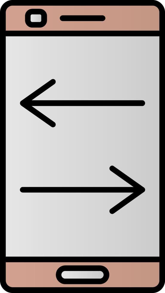överföra linje fylld lutning ikon vektor