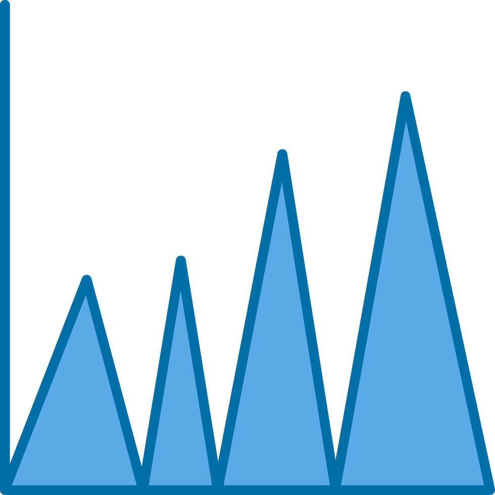 Graf fylld blå ikon vektor