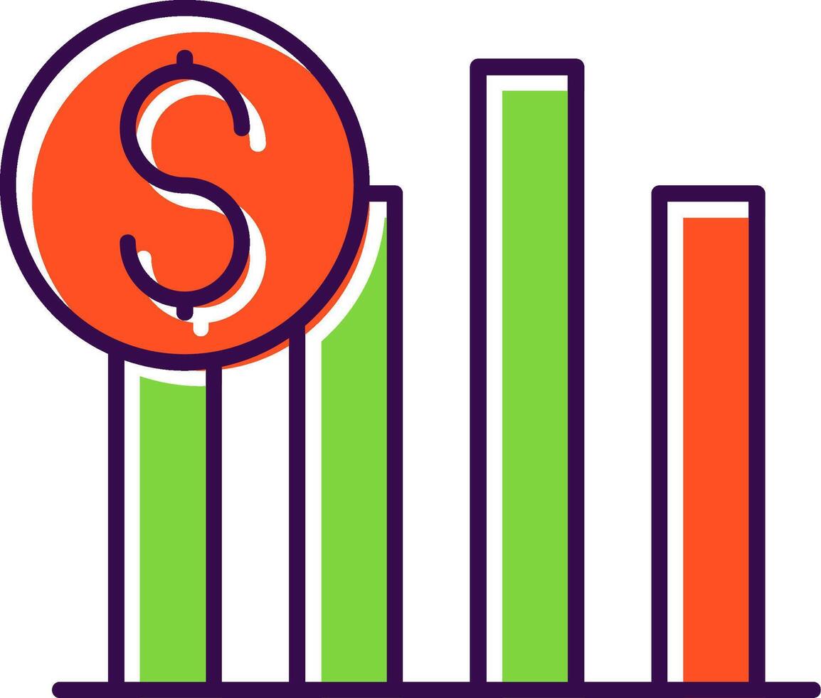 Der Umsatz gefüllt Symbol vektor