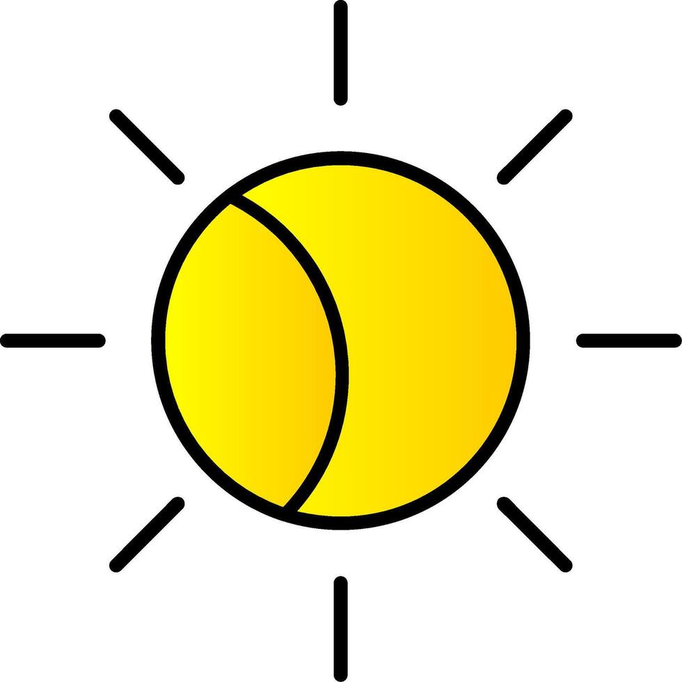 Finsternis Linie gefüllt Gradient Symbol vektor