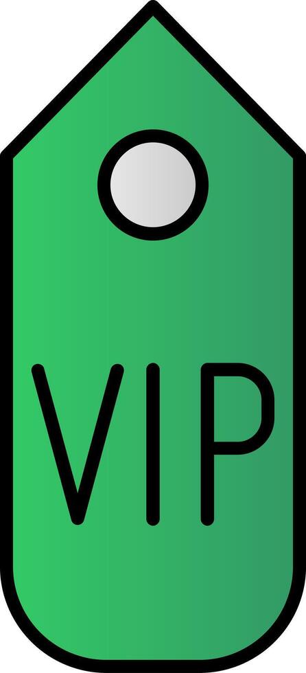 vip bestehen Linie gefüllt Gradient Symbol vektor