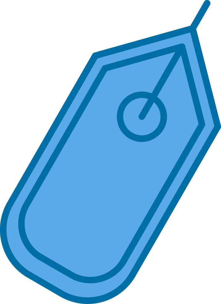 Etikett gefüllt Blau Symbol vektor