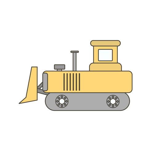 Vektor-Bulldozer-Symbol vektor