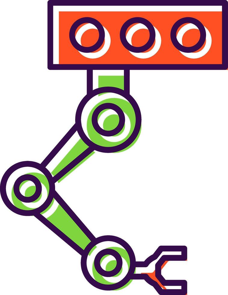 industriell robot fylld ikon vektor