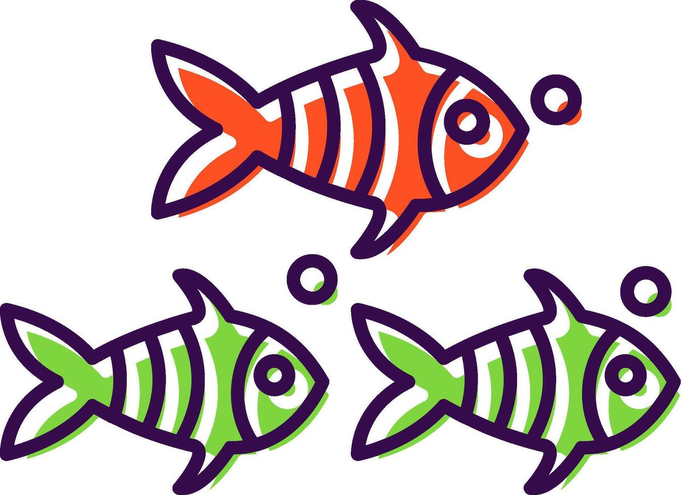 Fisch gefüllt Symbol vektor