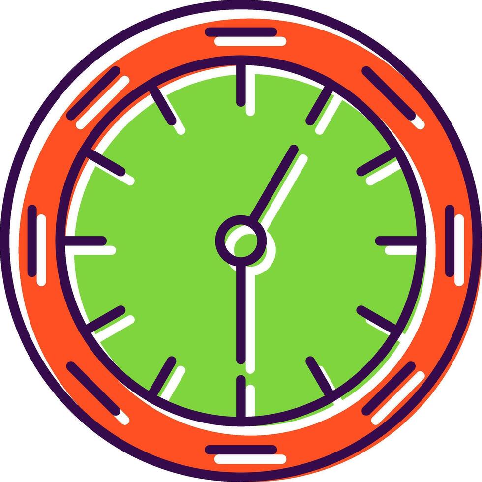 Mauer Uhr gefüllt Symbol vektor