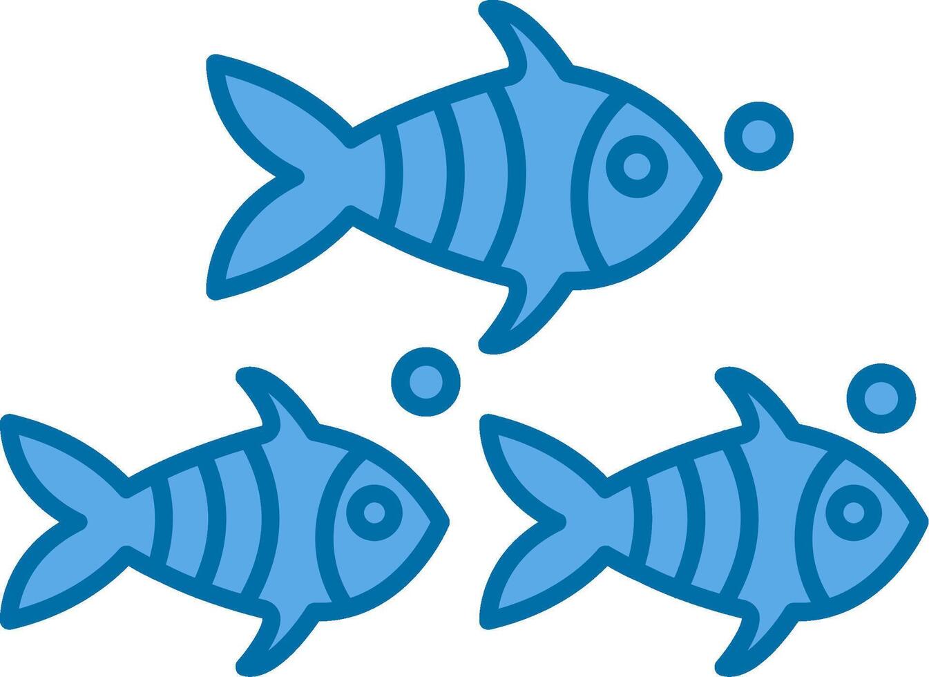 fisk fylld blå ikon vektor