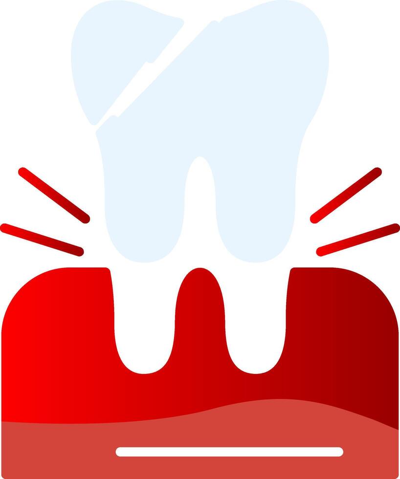 Zahn Extraktion eben Gradient Symbol vektor