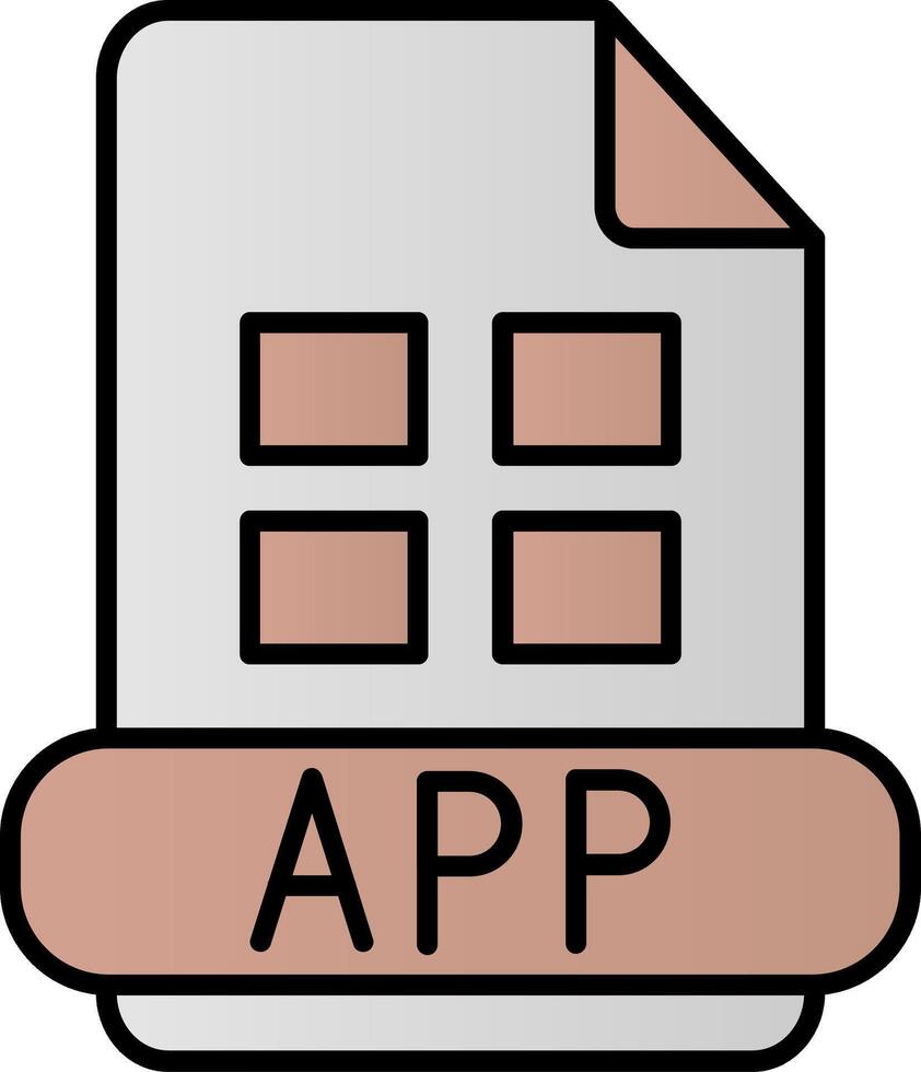 App Linie gefüllt Gradient Symbol vektor