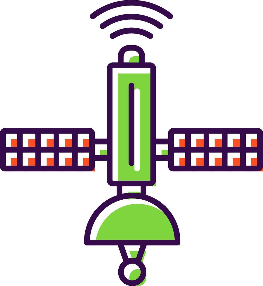 Satellit gefüllt Symbol vektor