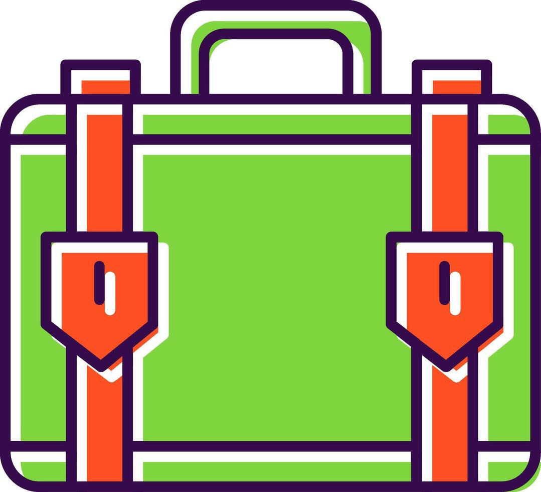 resväska fylld ikon vektor