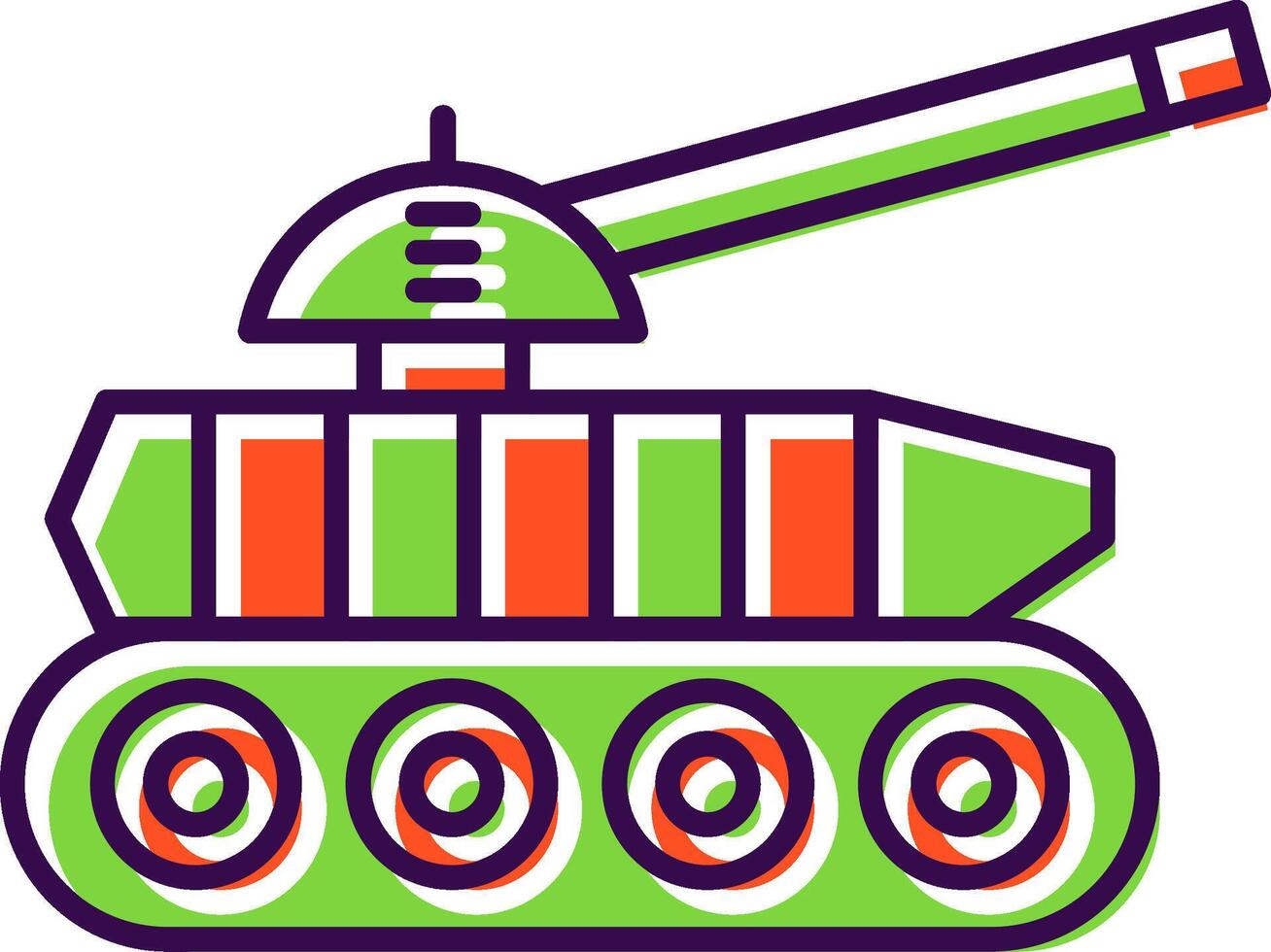 Panzer gefüllt Symbol vektor