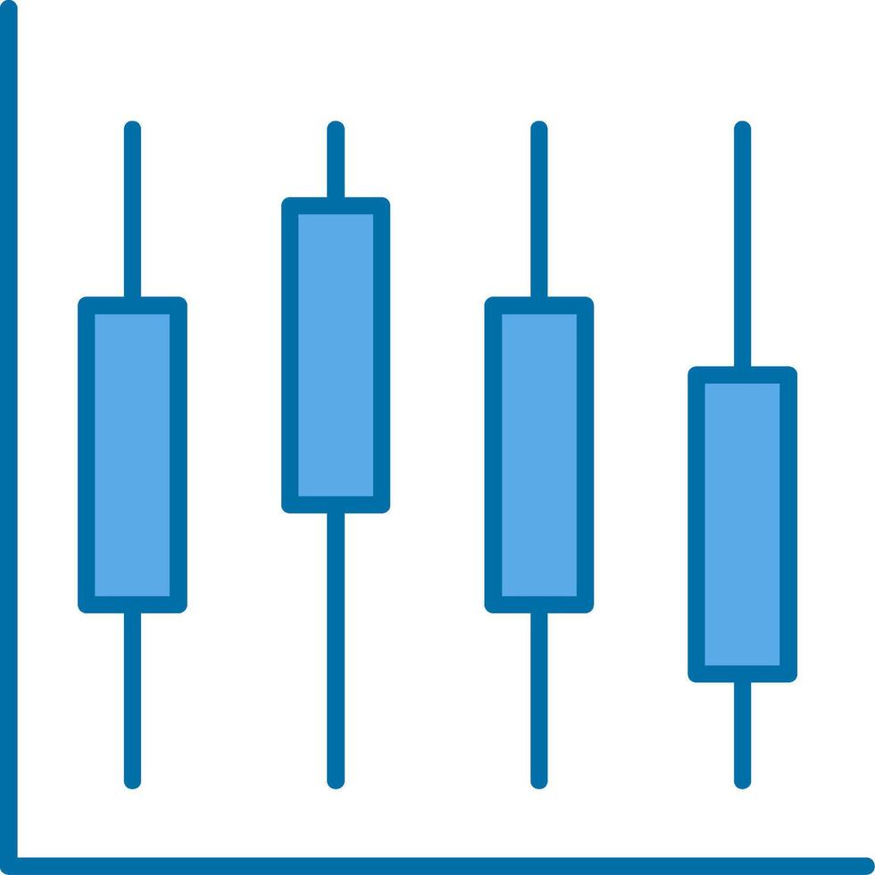 Diagramm gefüllt Blau Symbol vektor