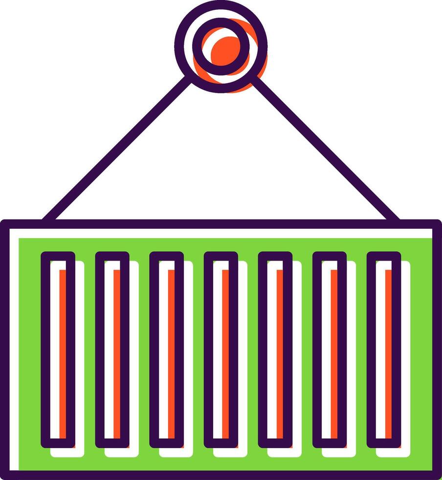 Container gefüllt Symbol vektor