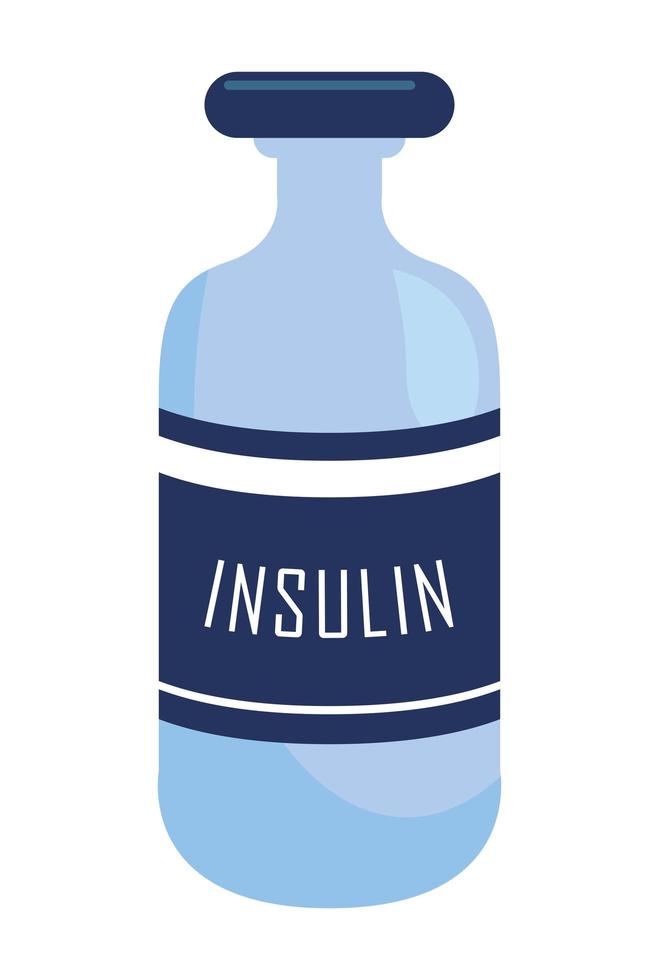insulinflaska medicin vektor