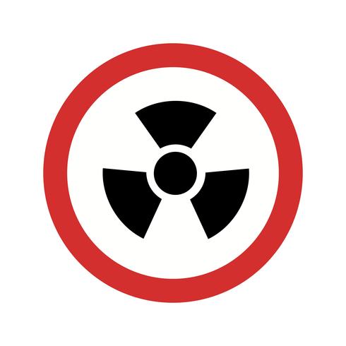 Vektor Radio Active Road Sign Symbol