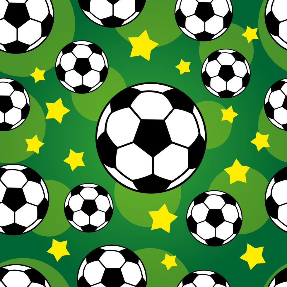fotboll mönster sömlös med grönt vektor