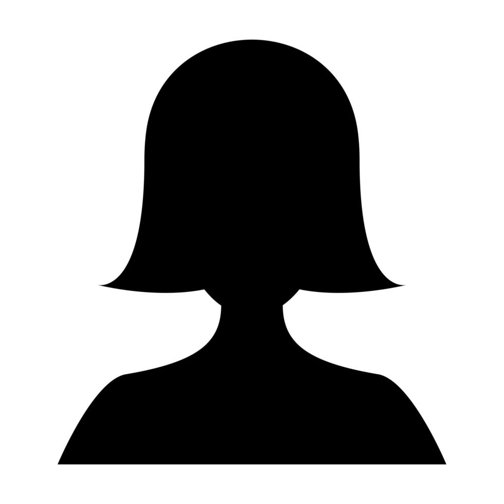 Frau Profil Silhouette vektor