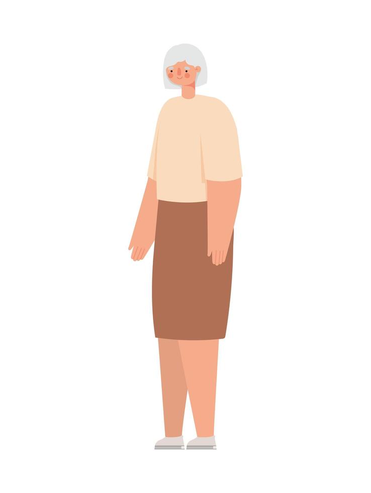 leende mormor illustration vektor