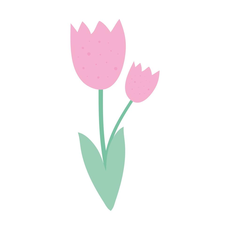 niedliche Rosengartenblume Natur-Symbol vektor