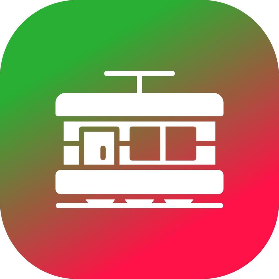 Straßenbahn kreatives Icon-Design vektor