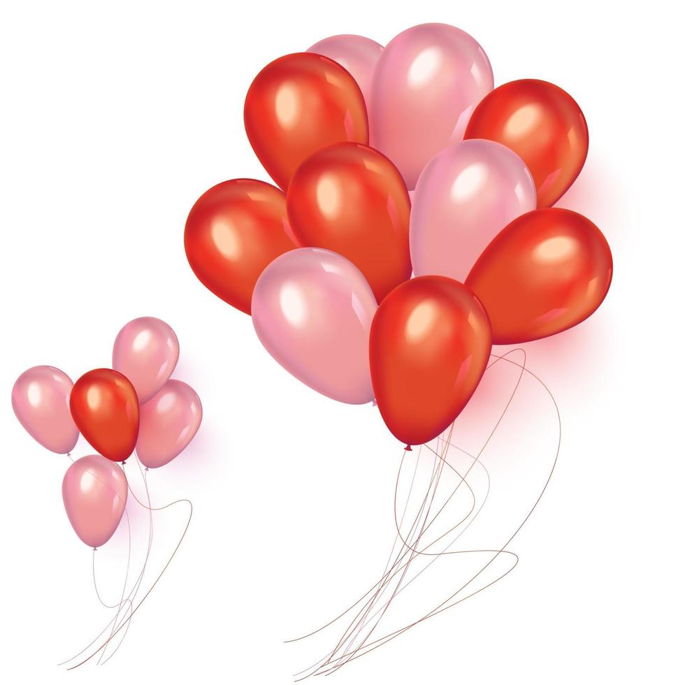 Feiertagshintergrund mit schwimmenden Partyballons. vektor
