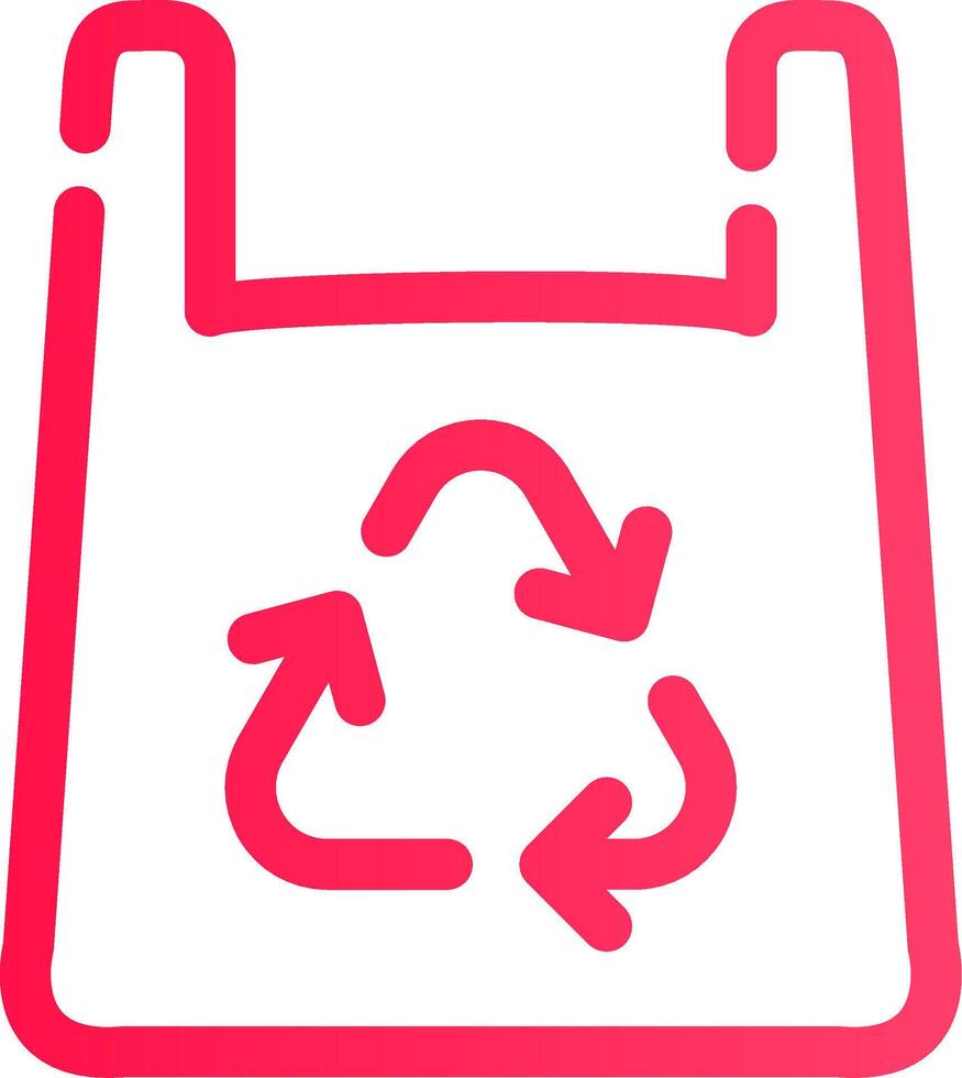 Recycling-Plastiktüte kreatives Icon-Design vektor