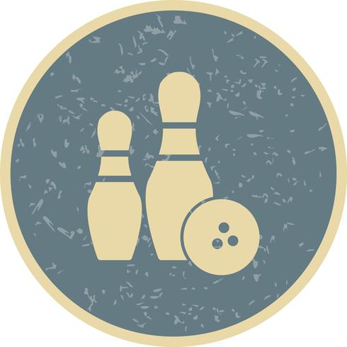 Bowling Ikon Vektor Illustration